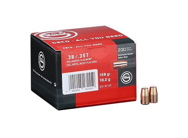 Geco Kuler FMJ .38/357 Mag 158g Geco FMJ flat nose kuler 1500pk. 