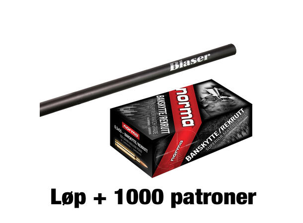 Blaser 200 STR løp 70 cm + 1000 Rekrutt Pakketilbud Blaser løp og Norma Rekrutt 