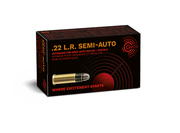 GECO Semi Auto 22LR Patron optimalisert for halvauto/pistol 