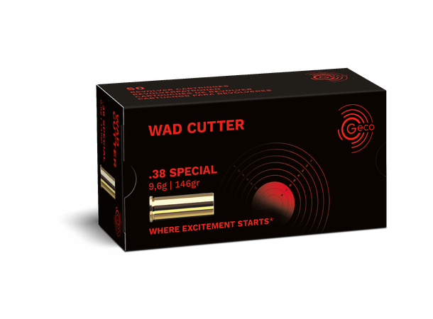 GECO .38 Special 146gr Wad Cutter Revolverpatroner av høy kvalitet 
