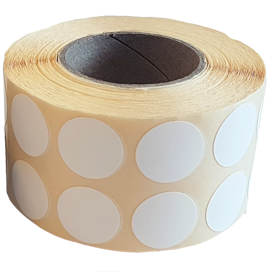 Klistrelapper EXACT 19mm hvite EXACT klistrelapper plast, 2000 pr rull ...