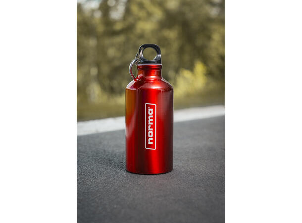 Norma vannflaske i aluminium Rød vannflaske 400 ml, med Norma logo 