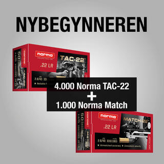 Pakketilbud 1, .22LR 5000 skudd For nybegynneren