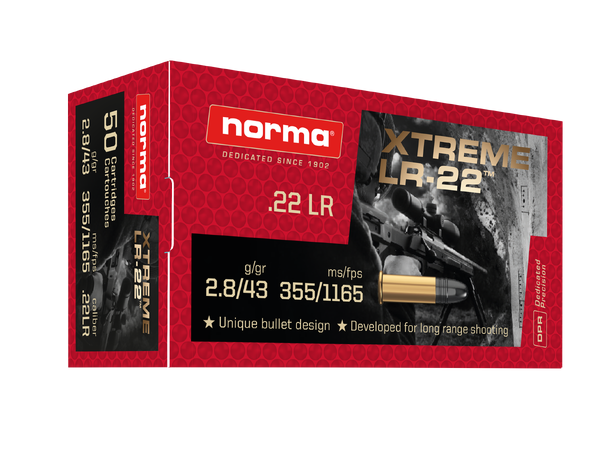 Norma Xtreme 22LR Vindstabil patron for lengre hold 
