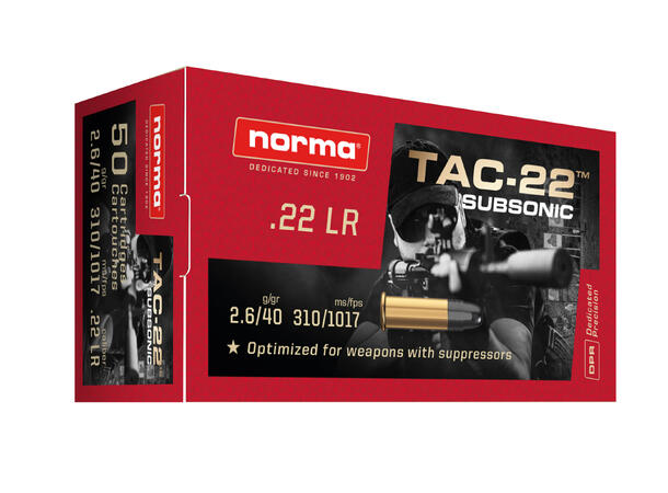 Norma Tac-22 .22LR Subsonic Presisjonspatron til 15, 50 og 100 m 