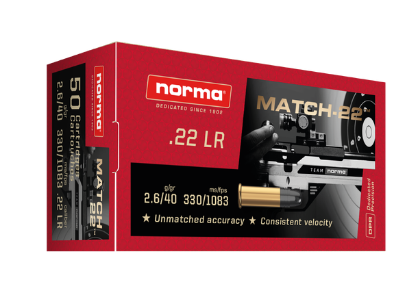 .22LR Norma Match - Sortert på LOT God mengdetreningspatron 