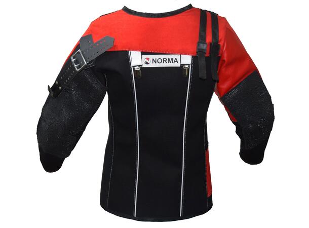 Norma Junior Skytterjakke str. 140 Svart/Rød 