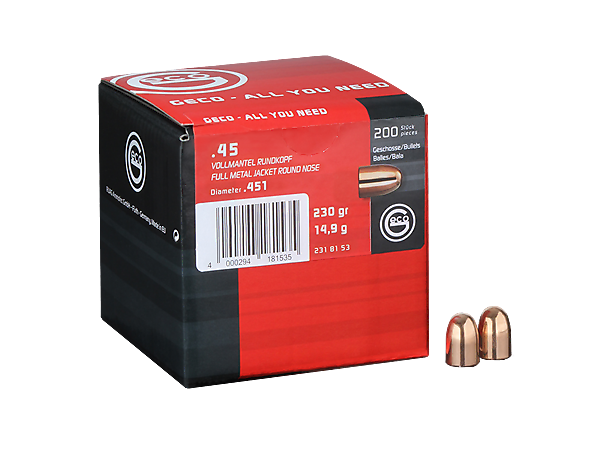 Geco Kuler FMJ .45 Auto 230g Geco FMJ round nose kuler 200pk. 