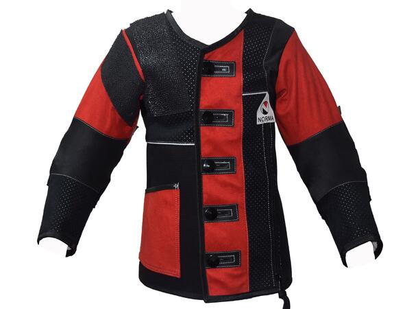 Norma Junior Skytterjakke str. 152 Svart/Rød 