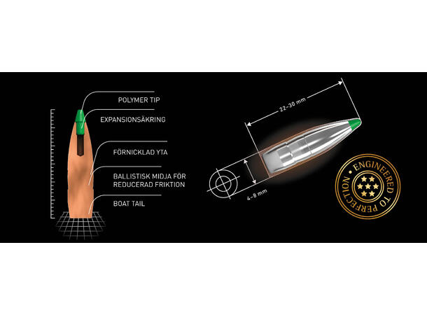 Norma Ecostrike kuler 30 9,7g/150 gr Ecostrike - blyfri kobberkule 