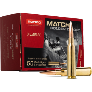 Norma Golden Target 6,5x55 120gr / 7,8g Patroner, kulevekt 7,8g / 120gr