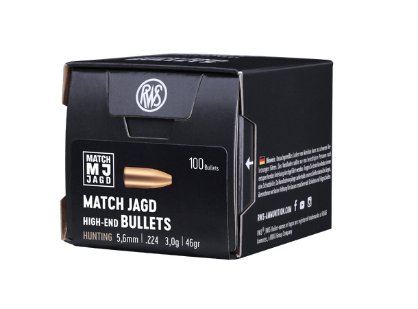 Kuler Box RWS Match kuler 5,56 3,0g/46gr RWS Match Jagd løse kuler - Skytterprodukter