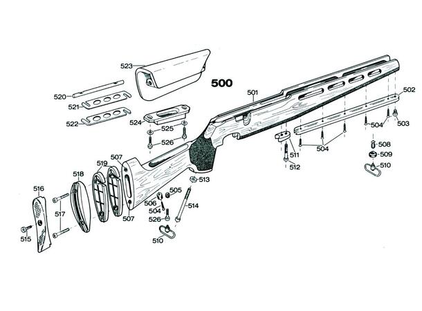 Del S508 - Rembøylesokkel Deler til Sauer 200 STR skjefte 