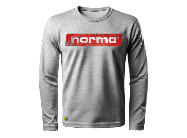 Norma Long sleeve T-skjorte Grå Longsleeve med grungy logo 
