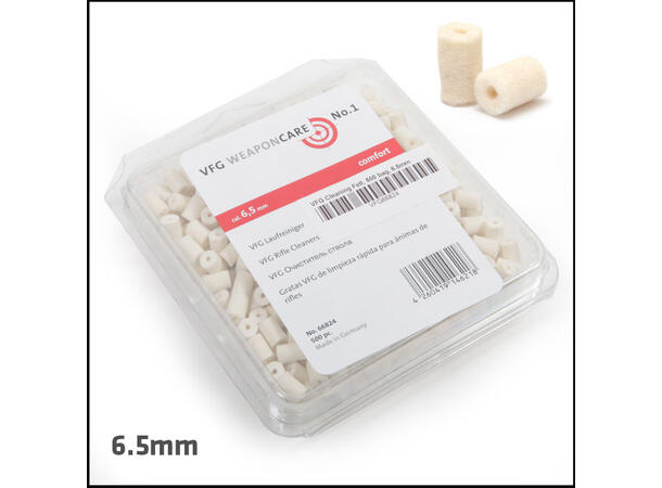VFG Pussepropper kal 6,5 mm 500-pakning Pakke a 500 propper 