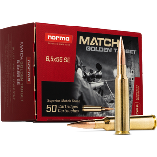 Norma Golden Target 6,5x55 130gr / 8,4g Patroner, kulevekt 8,4 g / 130 gr
