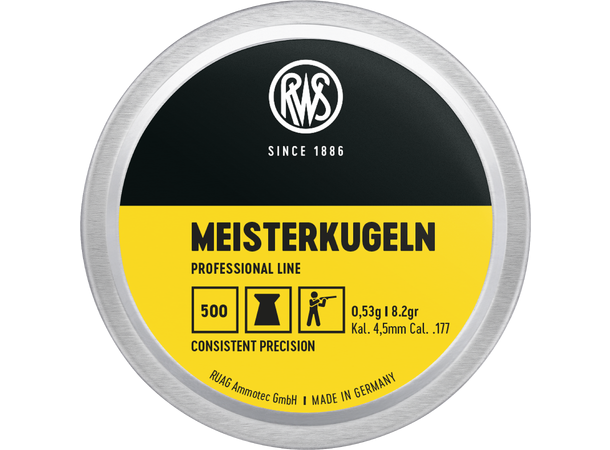RWS Luftkuler Rifle 4,5mm Meisterkugeln RWS Proff Line, 500stk, 0,53g/8,2gr 